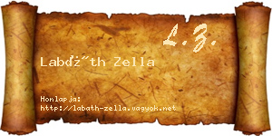 Labáth Zella névjegykártya